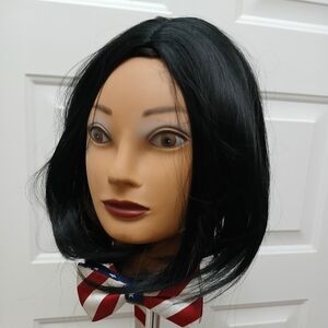 Black Synthetic Hair Stacked Bob Wig 14in